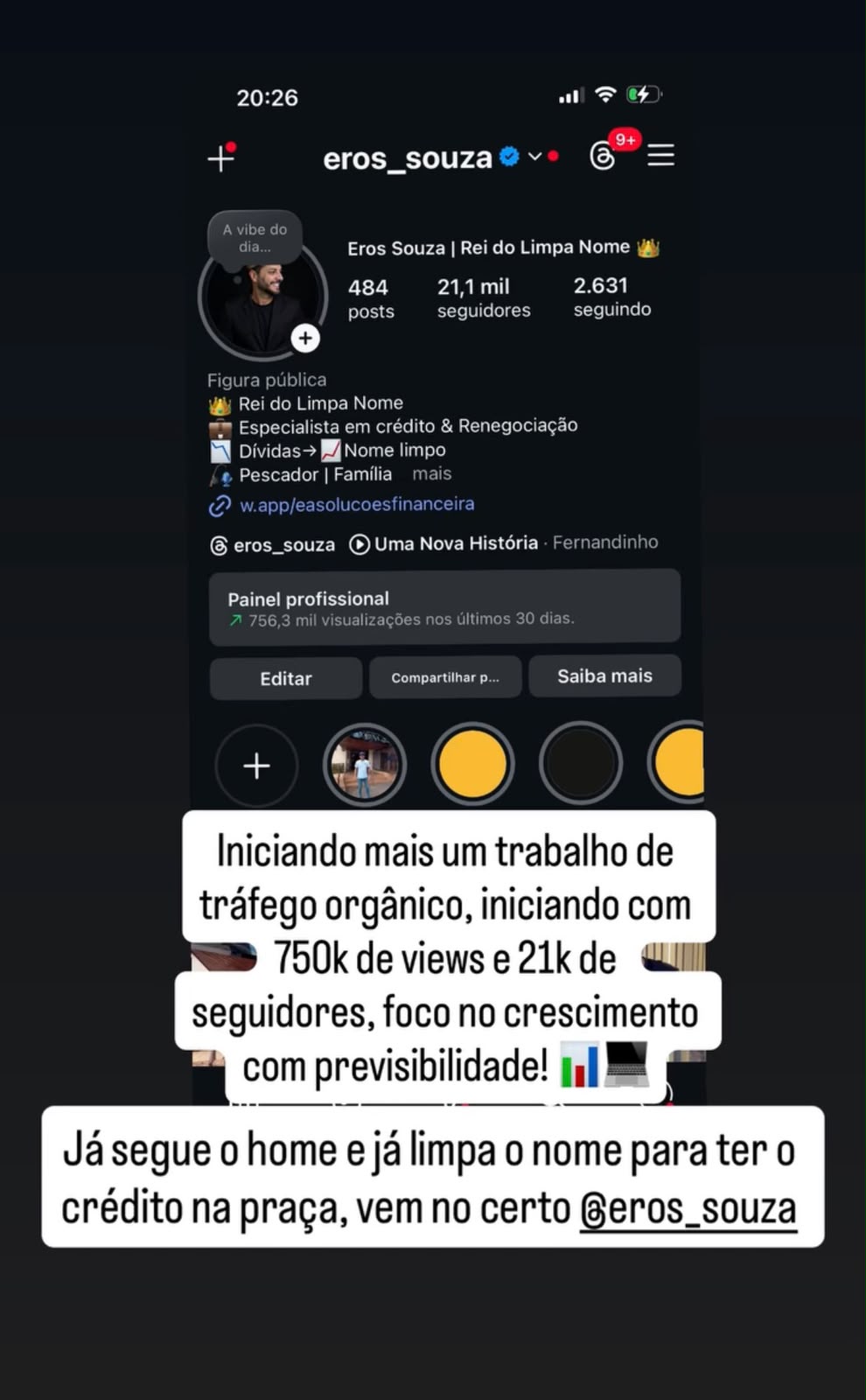 Início do projeto Eros Souza